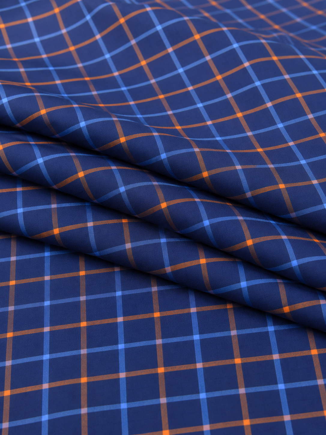 100% Cotton Windowpane Checks Soft Fabric