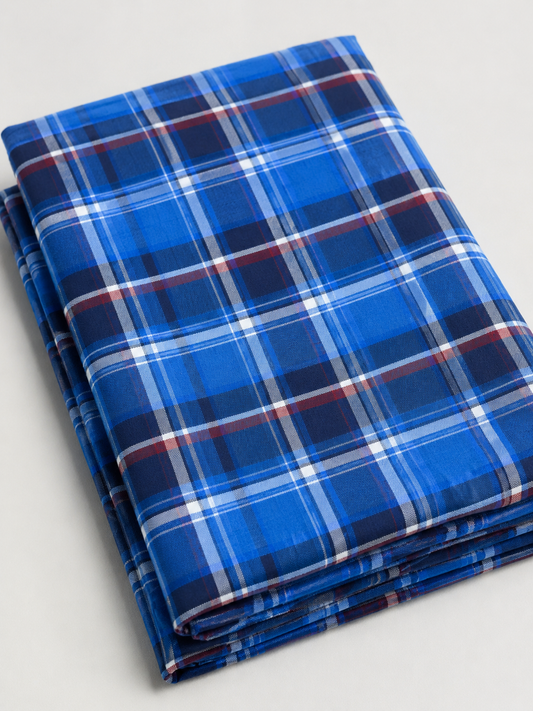 100% Cotton Checks Shirting Fabric