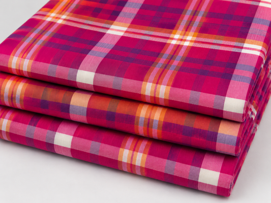 100% Cotton Madras Check Fabric