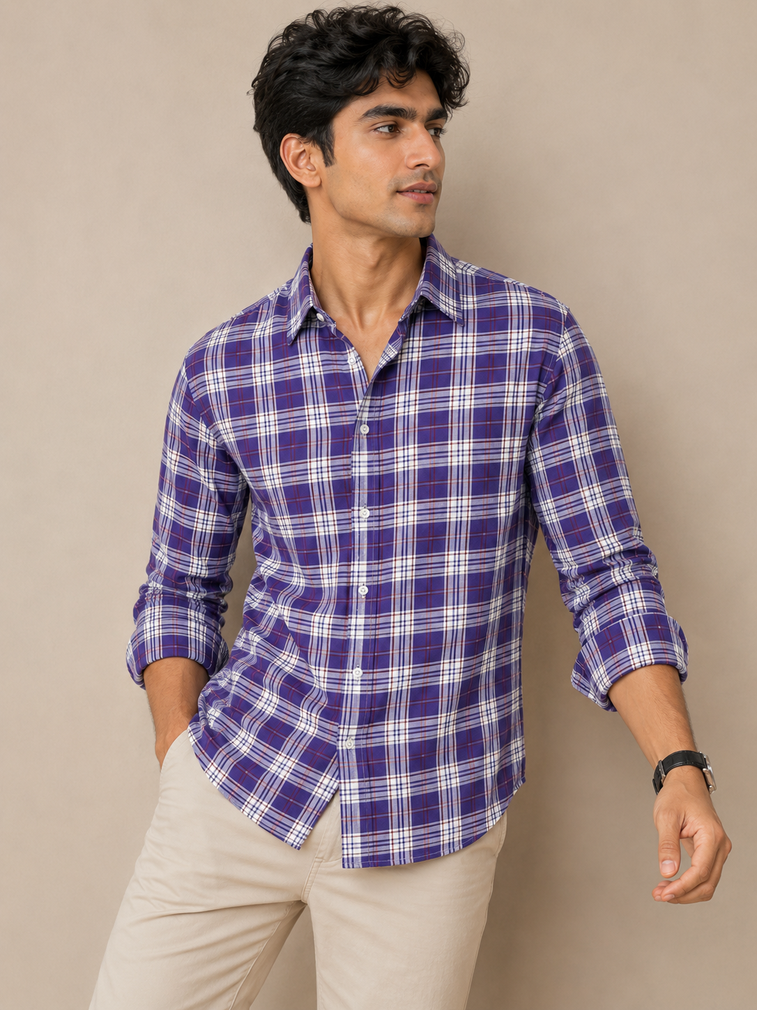 100% Cotton Tartan Checks Soft Fabric