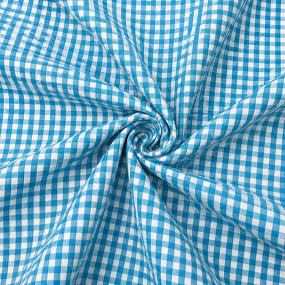 100% Cotton Seersucker (Gingham Checks) Soft Fabric for women